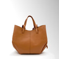 Borsa Butterfly con clip - Cuoio