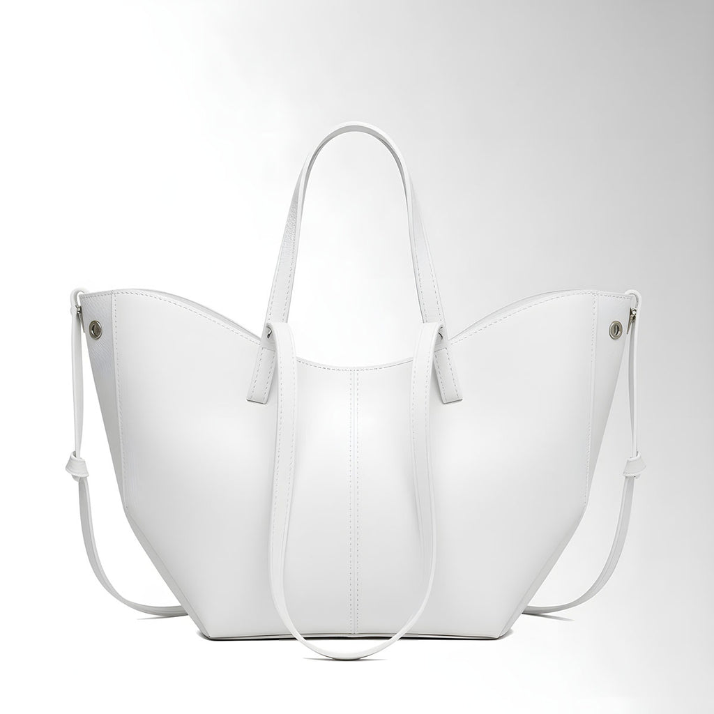 Borsa Butterfly con clip - Bianco