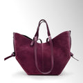 Borsa Butterfly con clip - Bordeaux Camoscio