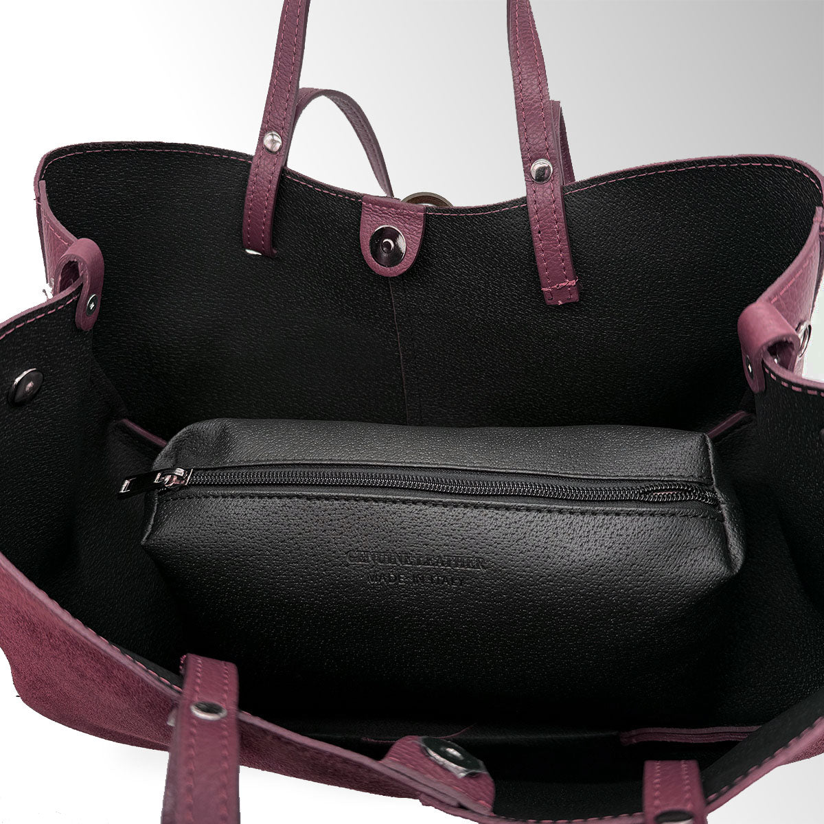Borsa Butterfly con clip camoscio