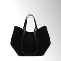 Borsa Butterfly con clip - Nero Camoscio