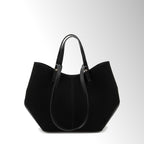 Borsa Butterfly con clip - Nero Camoscio