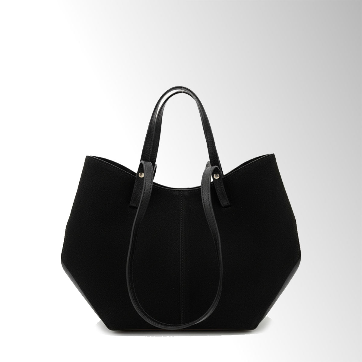 Borsa Butterfly con clip - Nero Camoscio