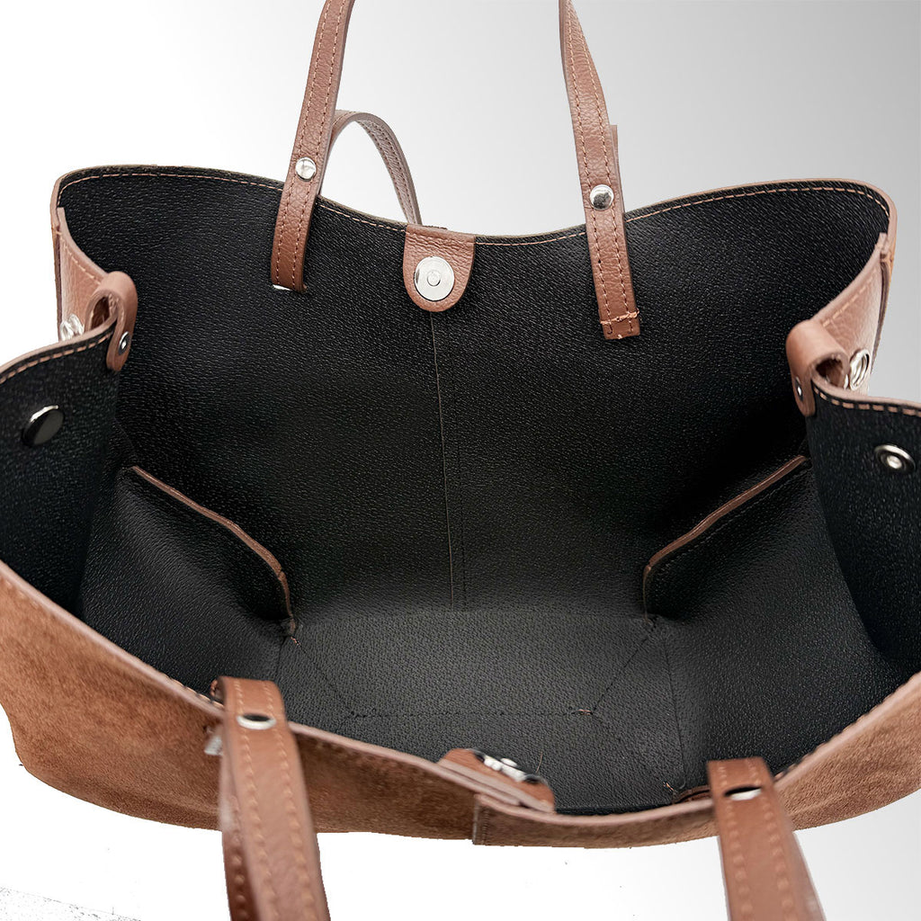 Borsa Butterfly con clip camoscio