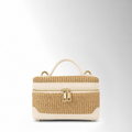 Borsa minibag Siria Rafia - Rafia pelle Latte