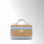Borsa minibag Siria Rafia - Rafia pelle Cielo
