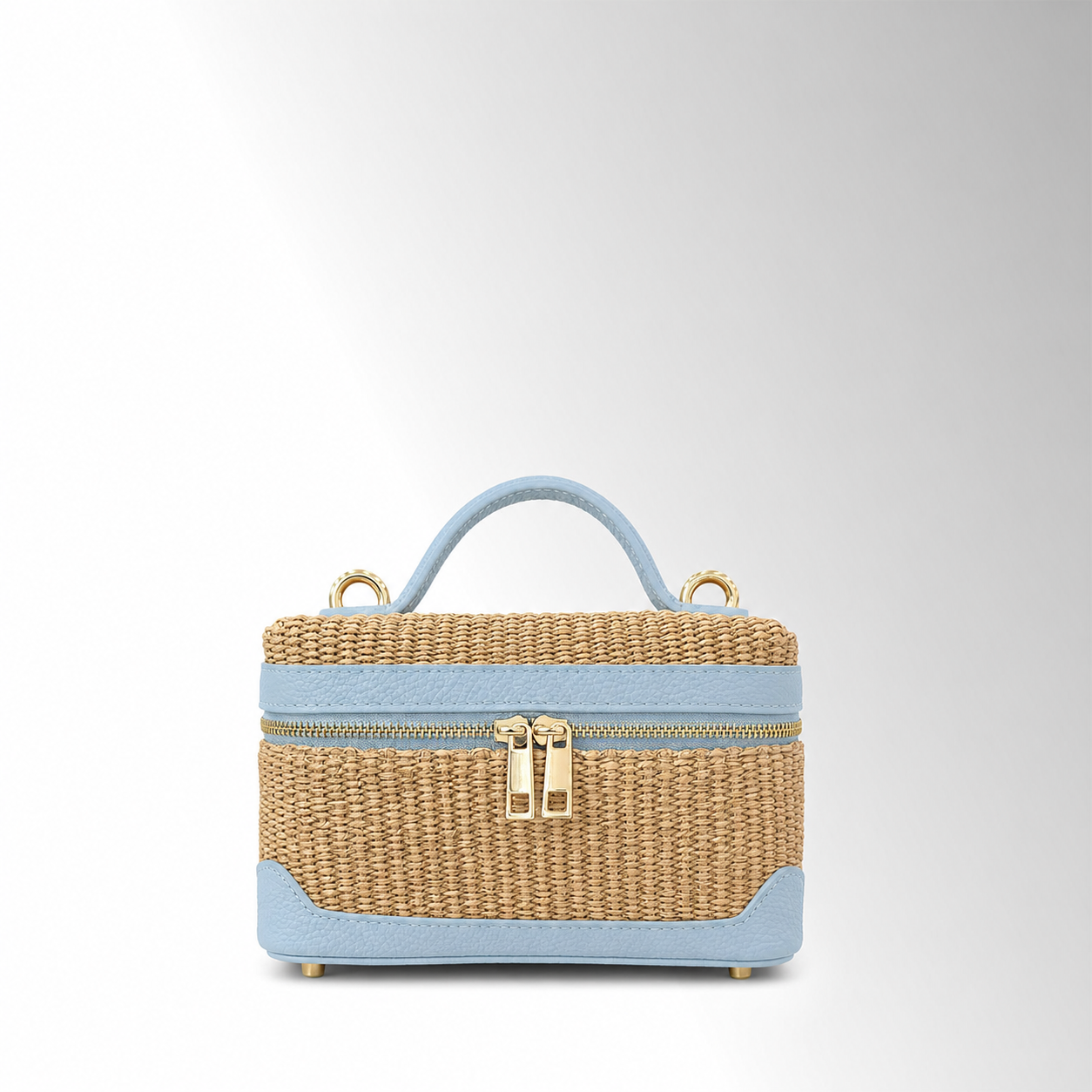 Borsa minibag Siria Rafia - Rafia pelle Cielo