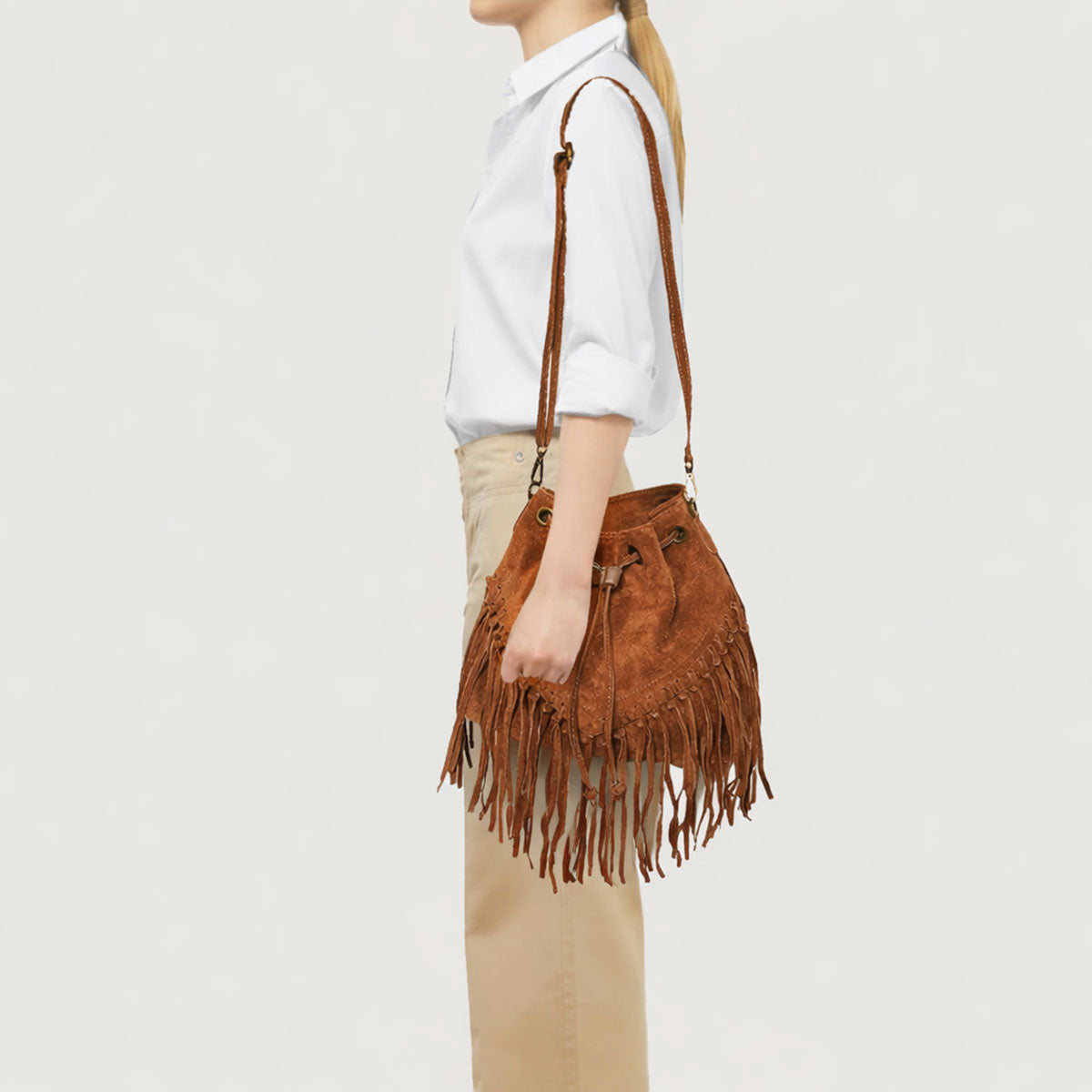 Borsa Coachella camoscio