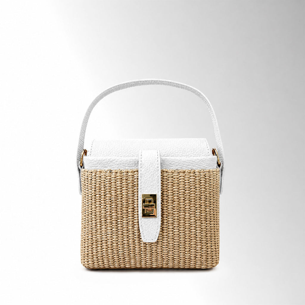 Borsa Doroty Rafia - Rafia pelle Bianco