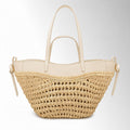 Borsa Ester Rafia Vienna - Rafia pelle latte