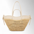 Borsa Ester Rafia Vienna - Rafia pelle latte