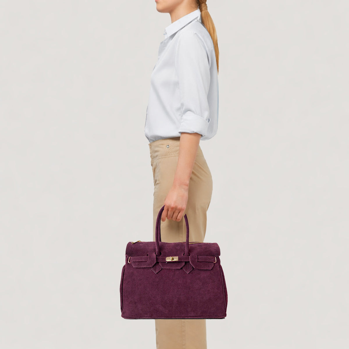 Borsa Evelyn camoscio