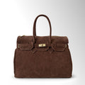 Borsa Evelyn camoscio - Marrone