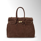 Borsa Evelyn camoscio - Marrone