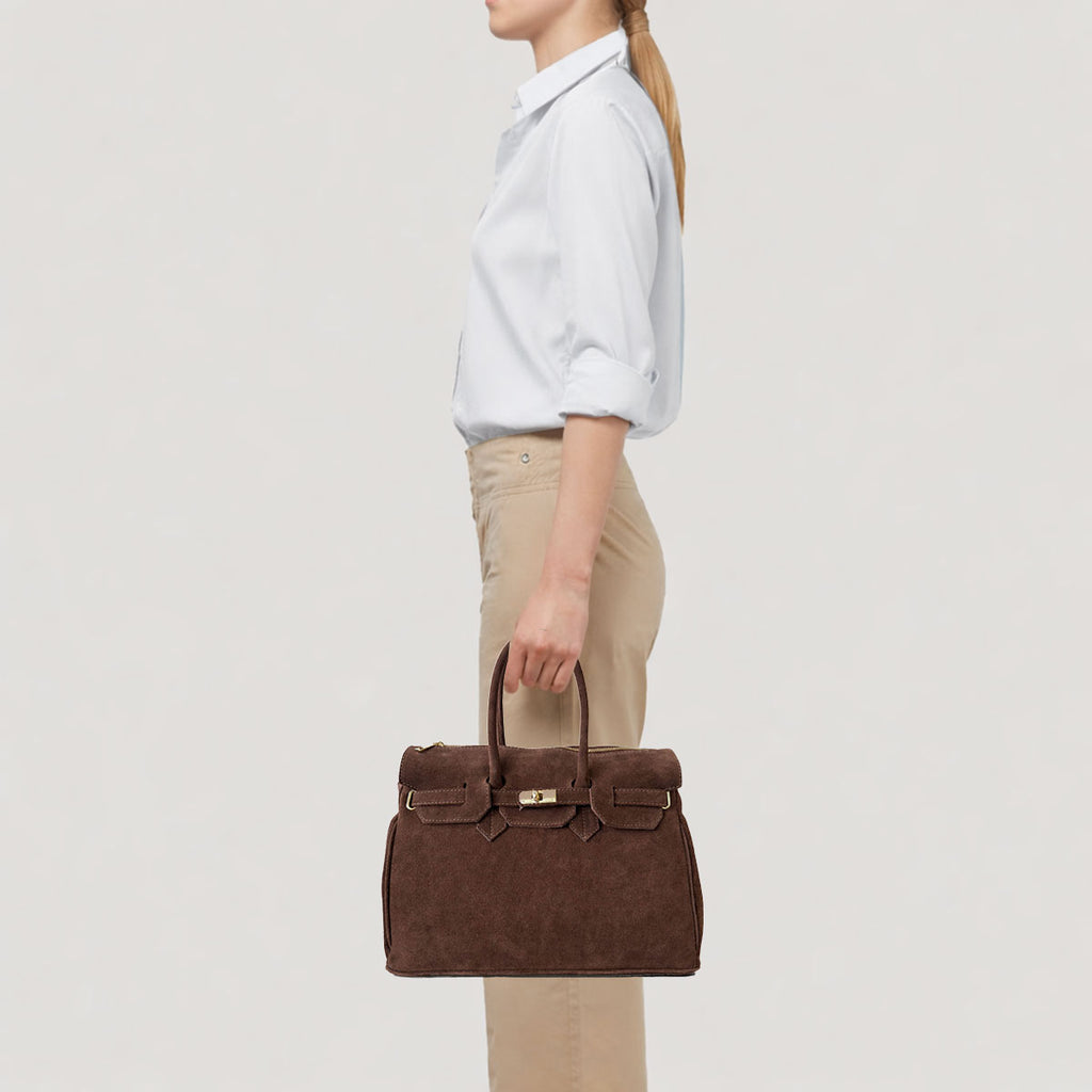 Borsa Evelyn camoscio