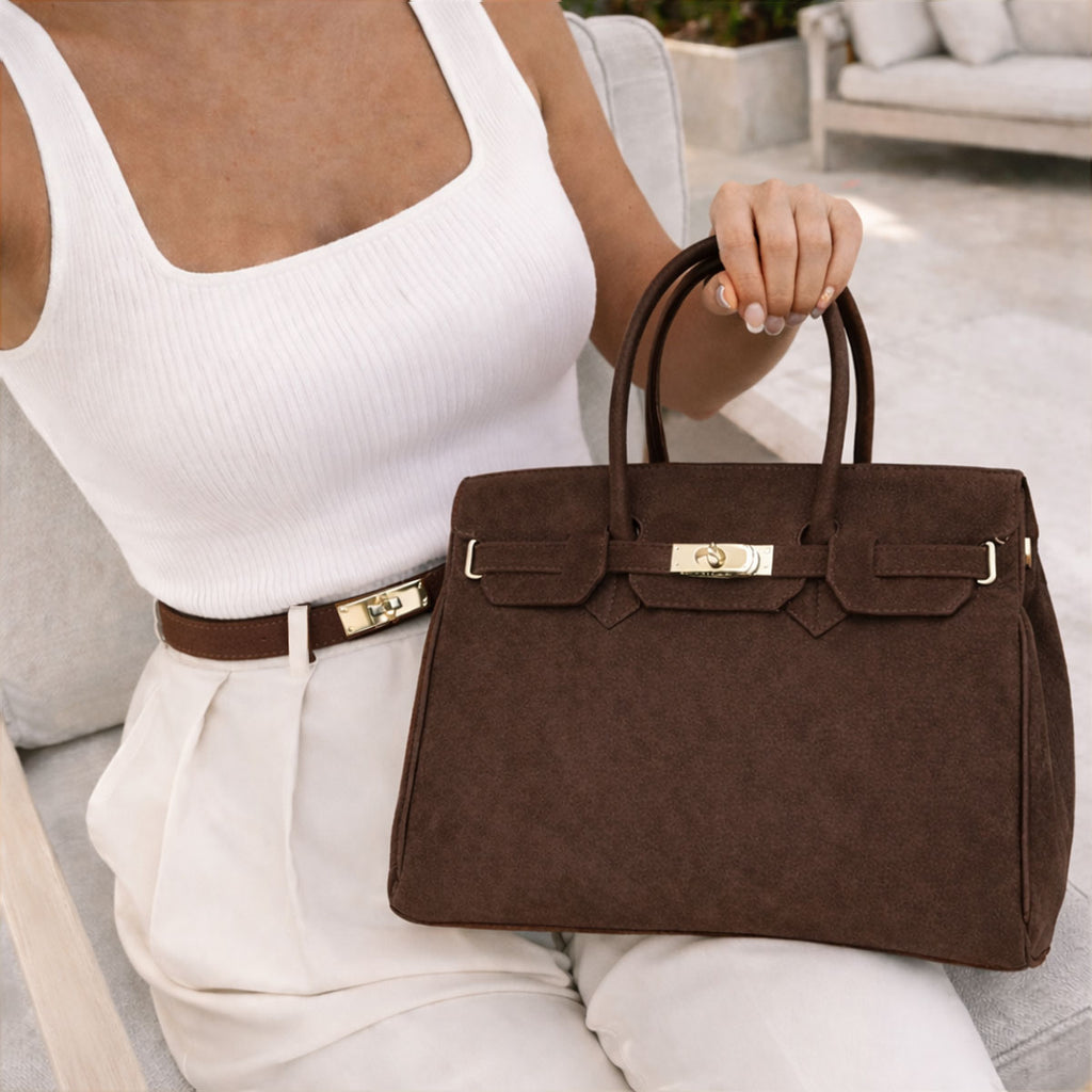 Borsa Evelyn camoscio
