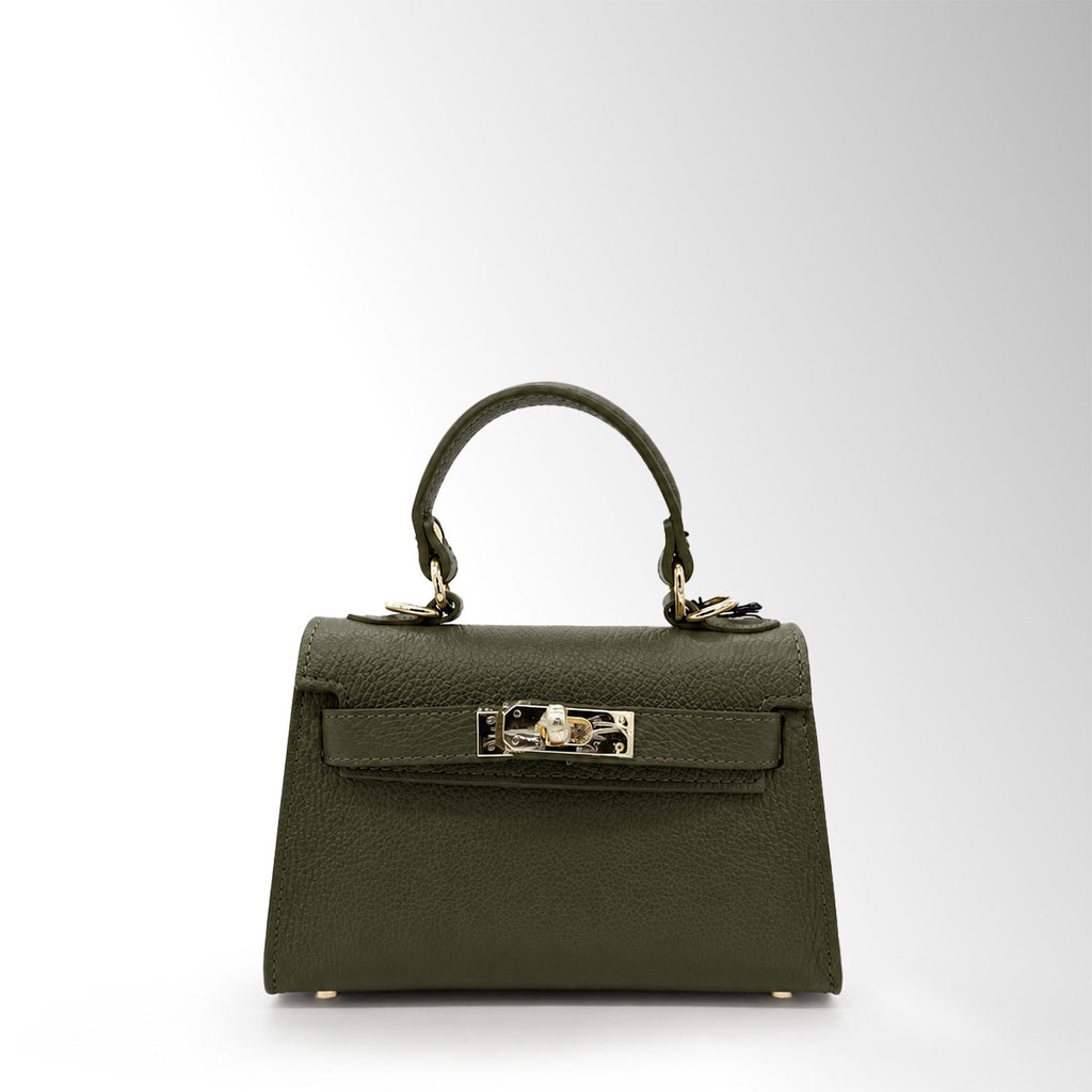 Borsa Gaya Pelle dollaro - Verde Oliva dollaro