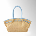 Borsa Gyoza Rafia - Cielo