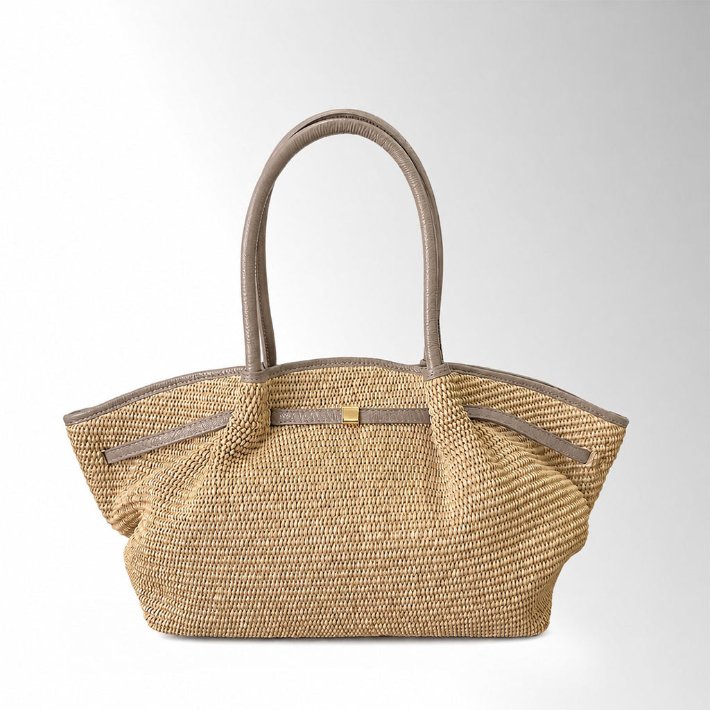 Borsa Gyoza Rafia - Taupe