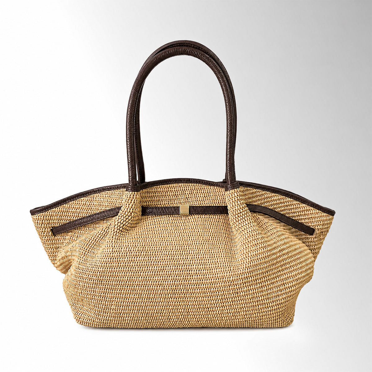 Borsa Gyoza Rafia - Testa di Moro
