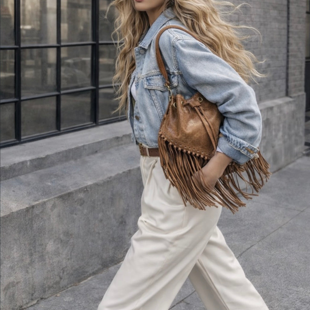 Borsa Coachella camoscio