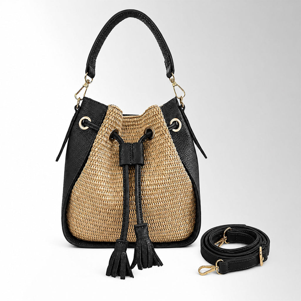 Borsa secchiello Ines Rafia