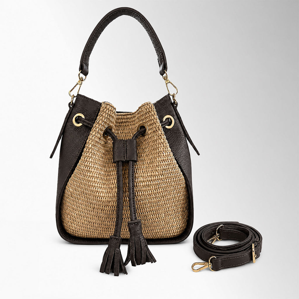 Borsa secchiello Ines Rafia