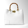 Borsa Maia Bambù - Bianco