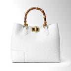 Borsa Maia Bambù - Bianco