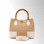 Borsa Maia Bambù Mid - Rafia