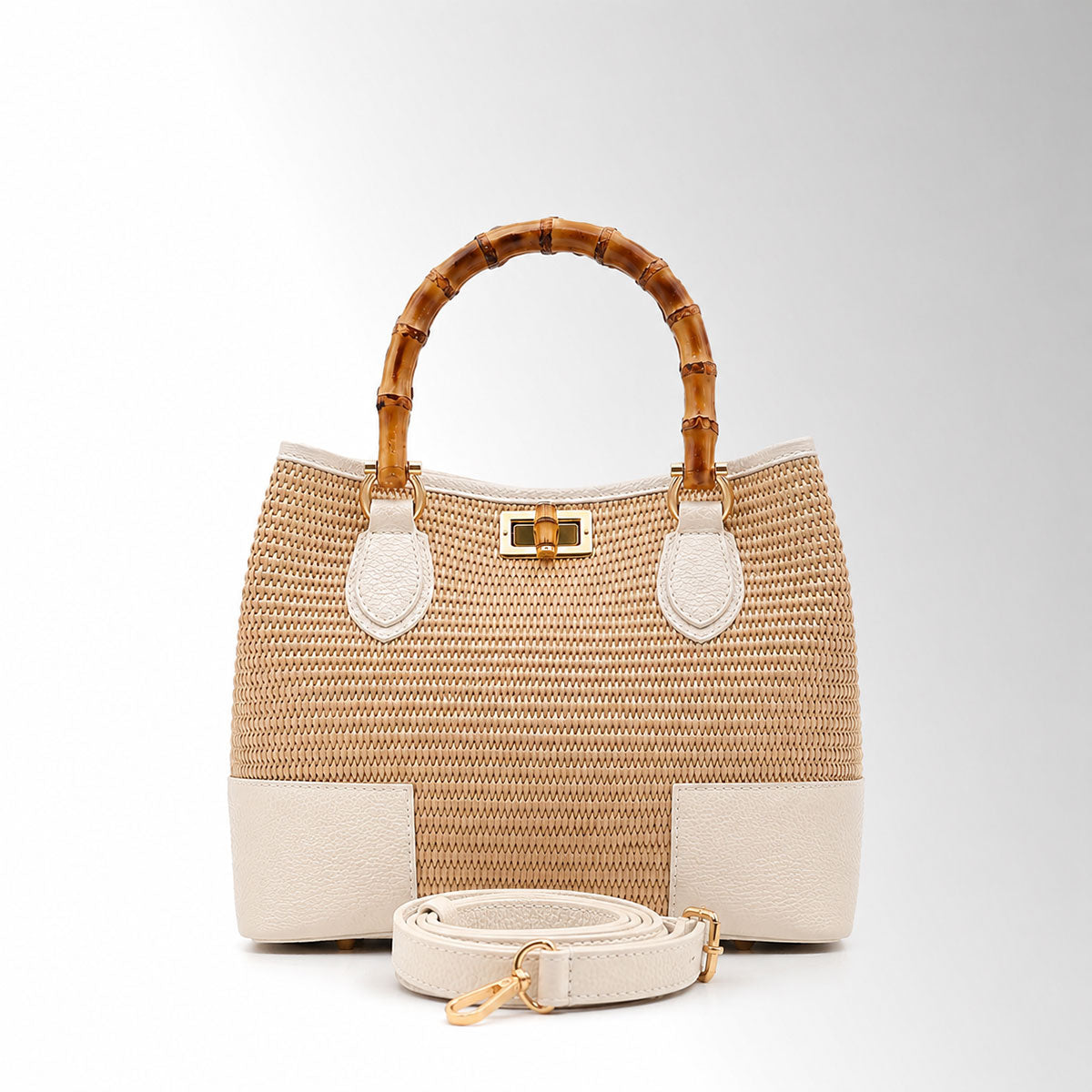 Borsa Maia Bambù Mid - Rafia