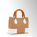 Borsa Maia Bambù Mid - Rafia