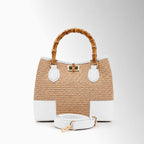 Borsa Maia Bambù Mid - Rafia