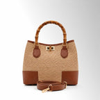 Borsa Maia Bambù Mid - Rafia