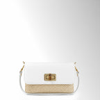 Borsa Margot Rafia Bambù - Rafia pelle bianco