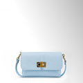 Borsa Margot Pelle Bambù - Cielo