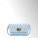 Borsa Margot Pelle Bambù - Cielo