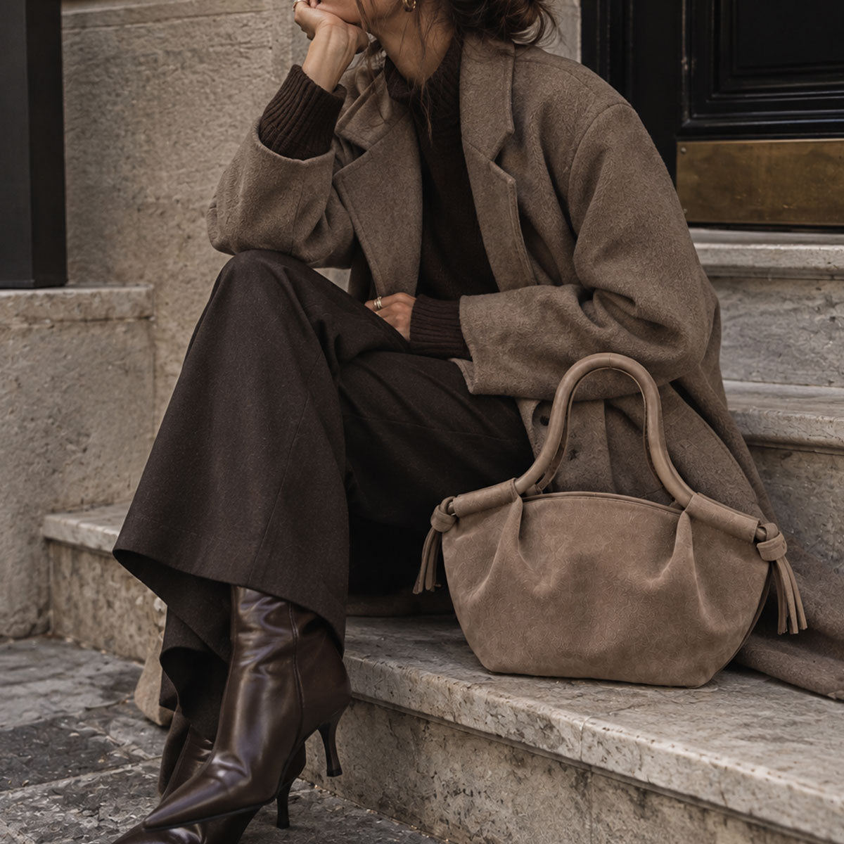 Borsa Nuvola camoscio