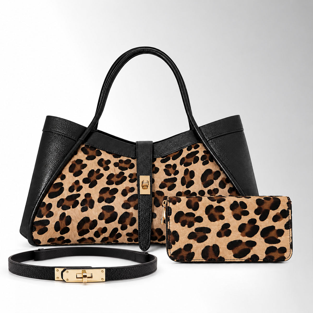 Borsa Nora Limited Animalier con cintura e portafogli abbinati