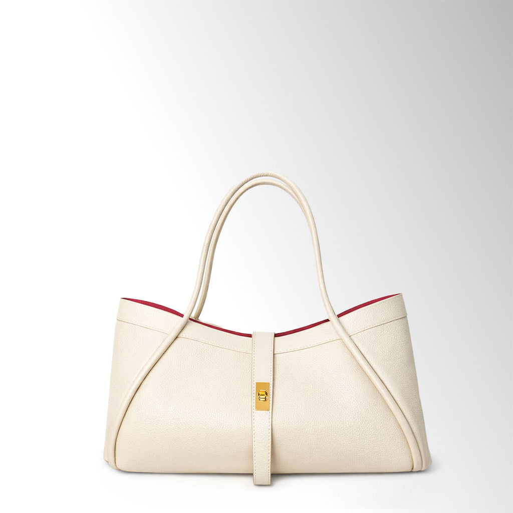 Borsa Nora mid - Latte interno rosso