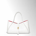 Borsa Nora mid - Bianco interno rosso