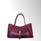 Borsa Nora mid - Bordeaux interno rosso