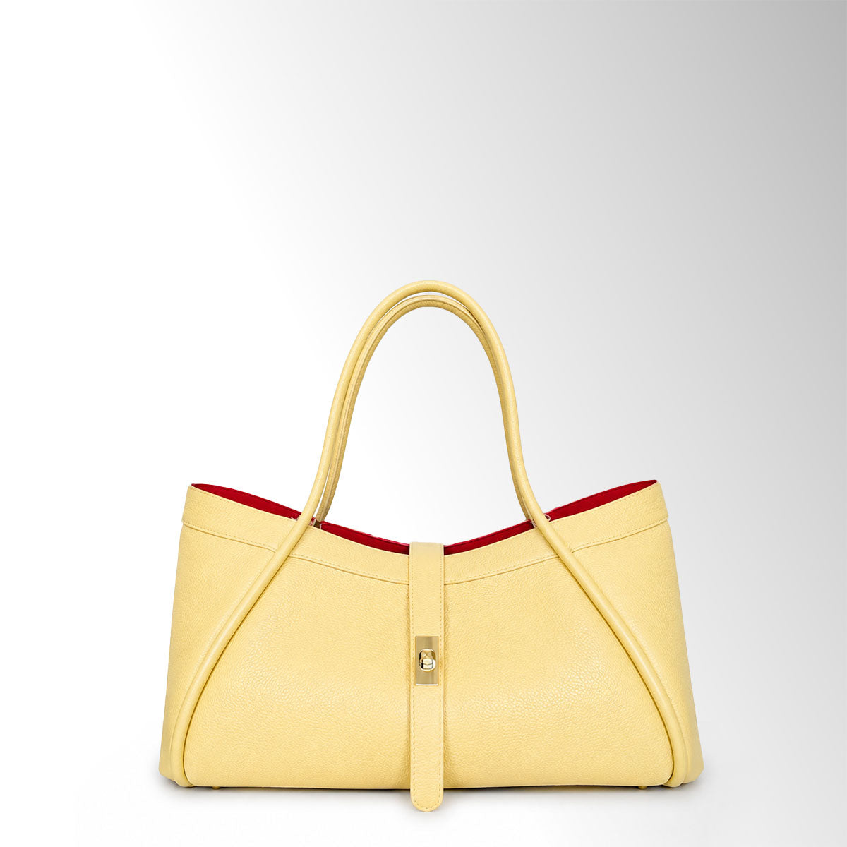 Borsa Nora mid - Giallo interno rosso
