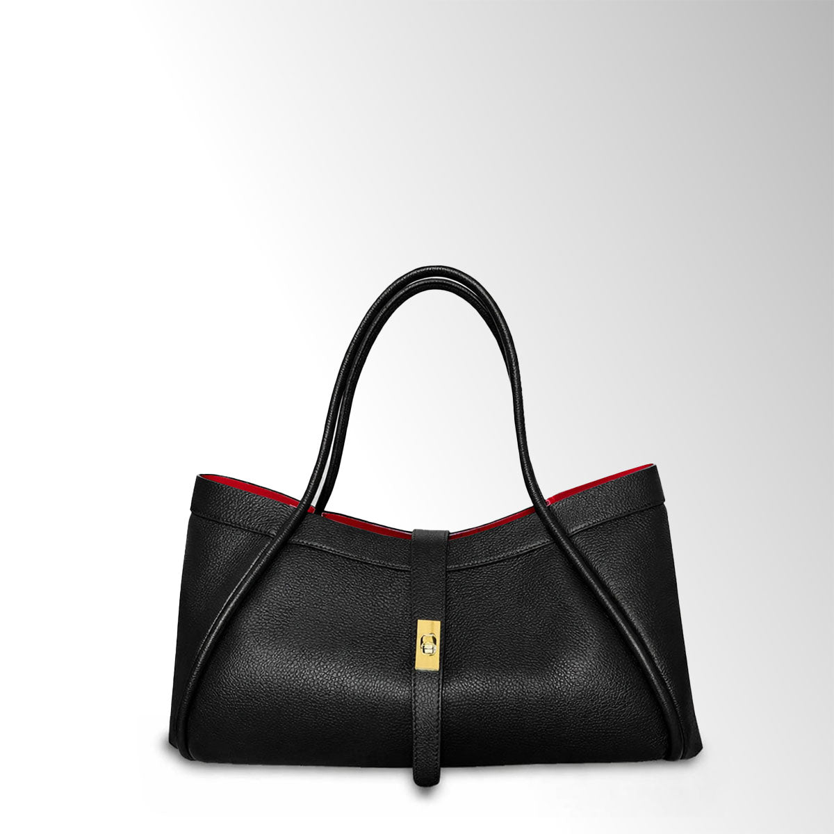 Borsa Nora mid - Nero interno rosso