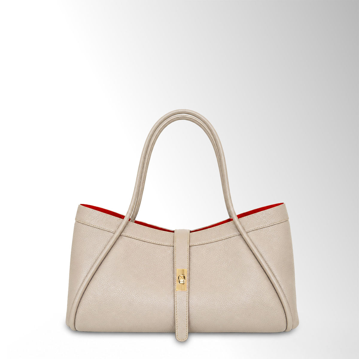 Borsa Nora mid - Taupe interno rosso