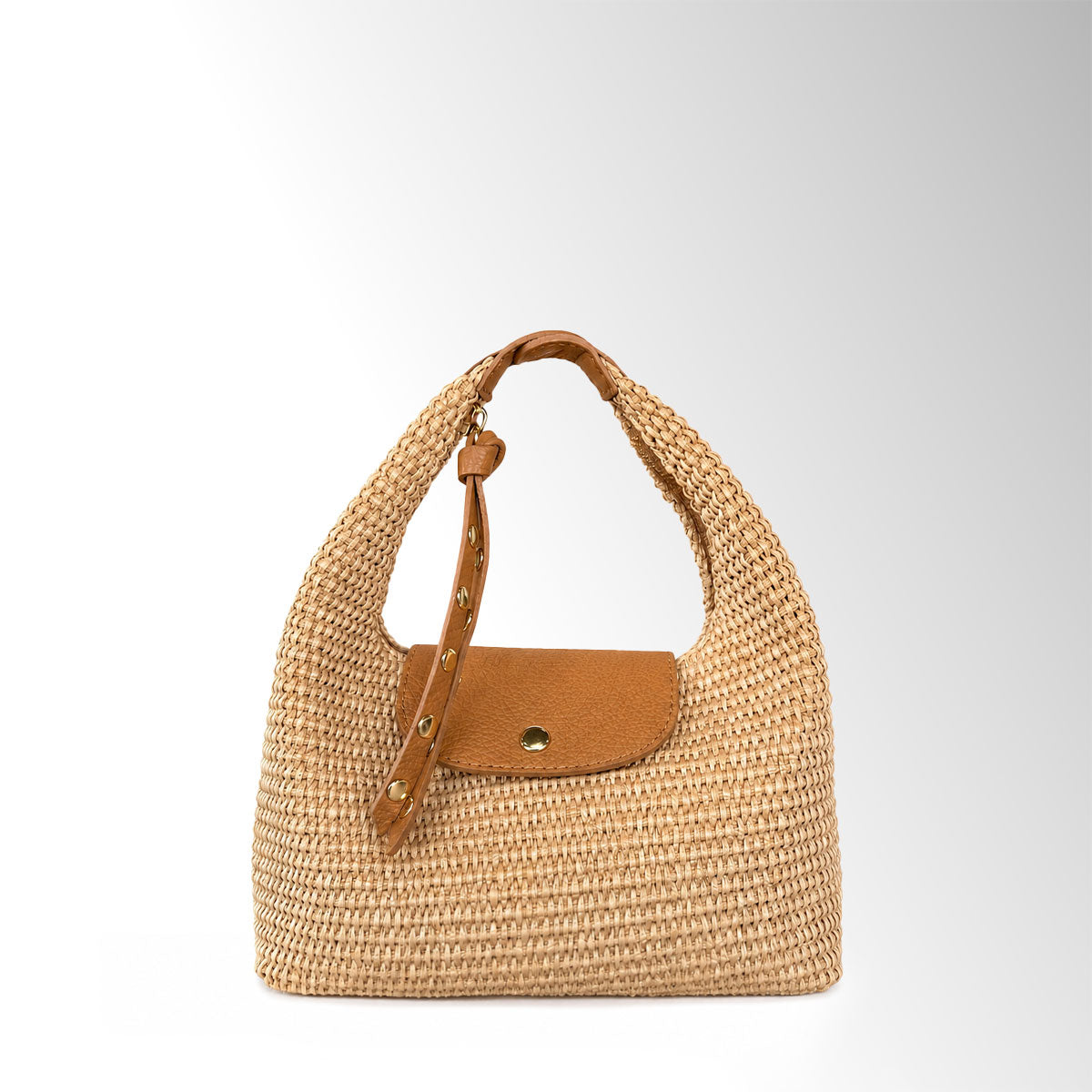 Borsa Safia Rafia - Rafia pelle Cuoio