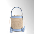 Borsa Sechelle Rafia - Rafia pelle Cielo