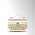 Borsa minibag Siria Rafia - Rafia pelle Bianco