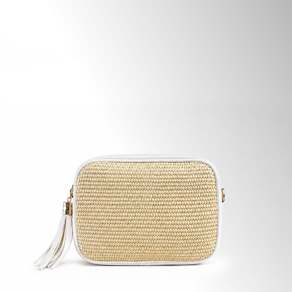 Borsa Soap Rafia - Rafia pelle Bianco