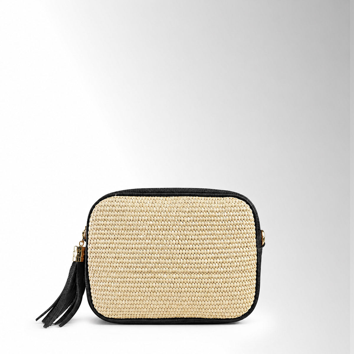 Borsa Soap Rafia - Rafia pelle Nero